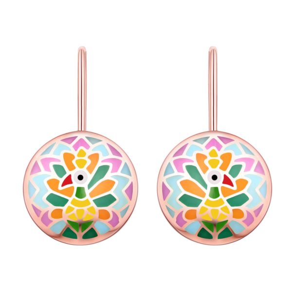 Madhubani – Rose Sterling Silver E32529-R 2 1