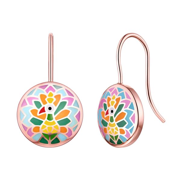 Madhubani – Rose Sterling Silver E32529-R 2 2